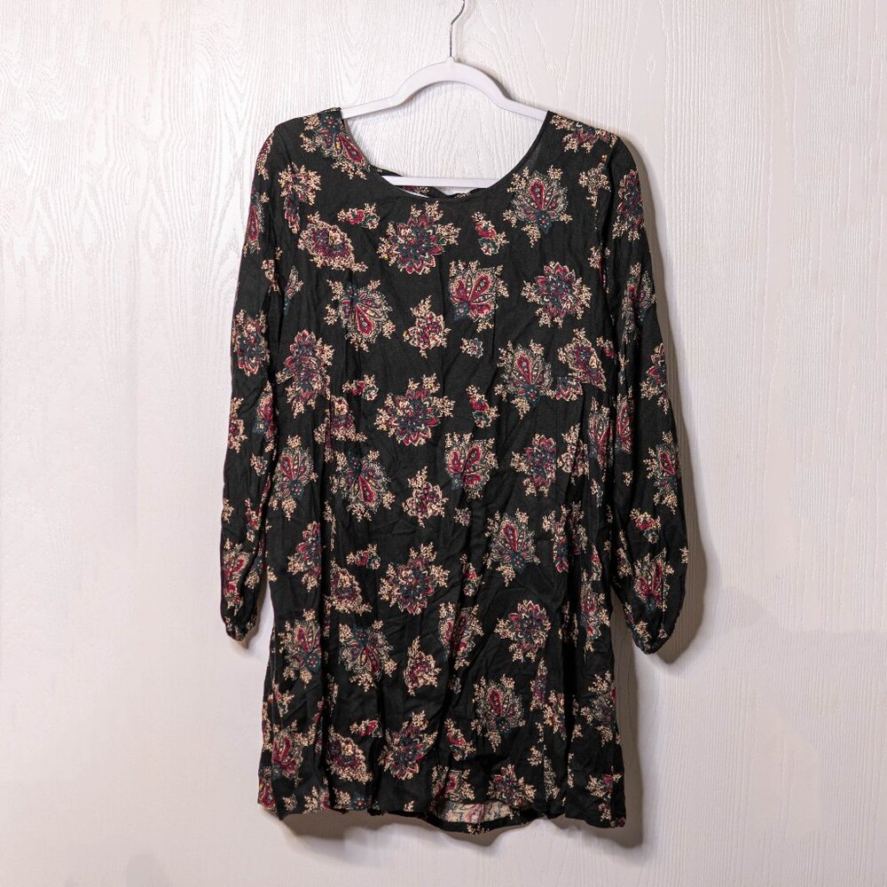 Abercrombie & Fitch Boho Open Back Long Sleeve Dress - Size Large
